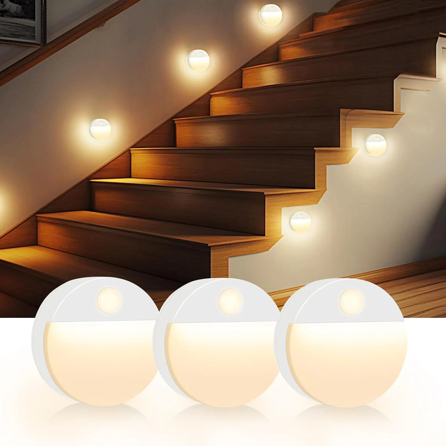Guankai Motion Sensor Stair Lights (3-Pack)