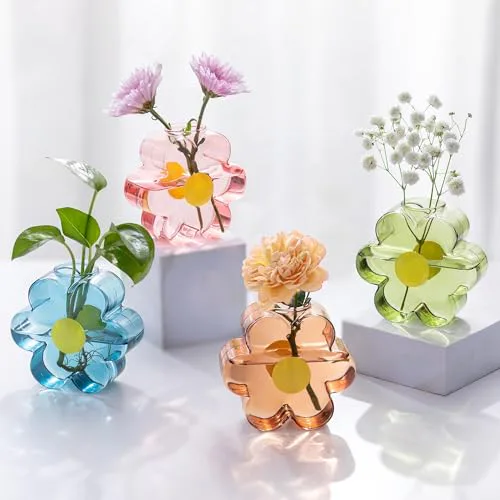 Hewory Unique Small Vases (Set of 4)