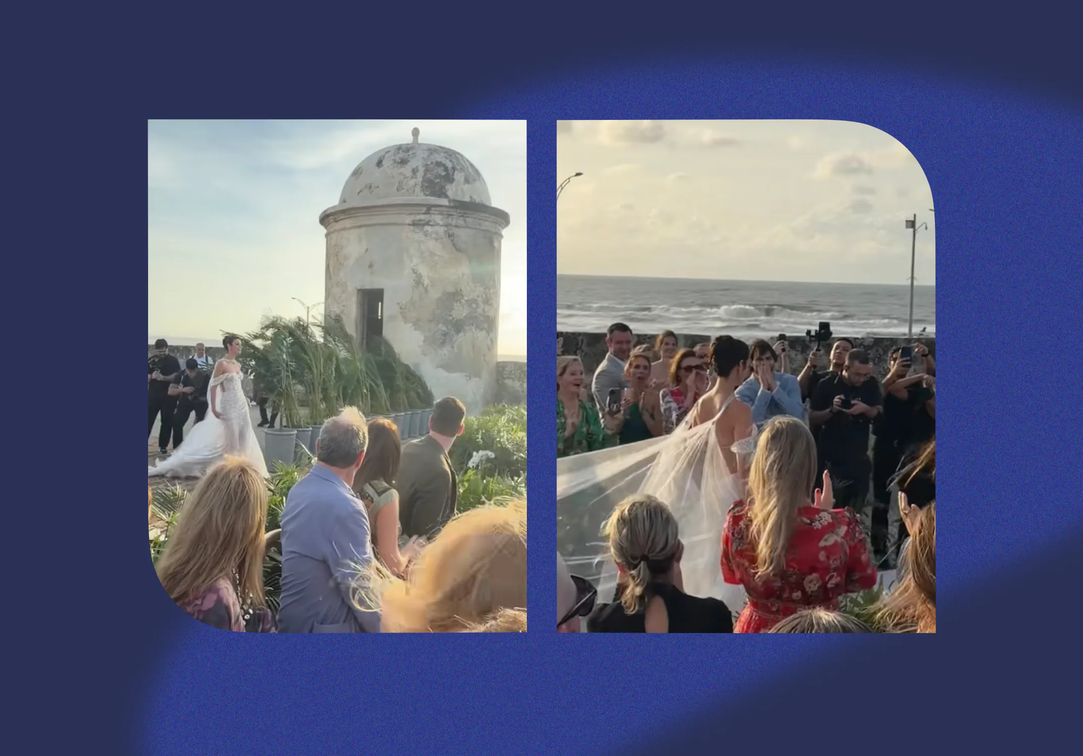 This bride is going viral for her unique wedding walk.