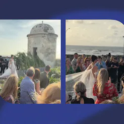 This bride is going viral for her unique wedding walk.