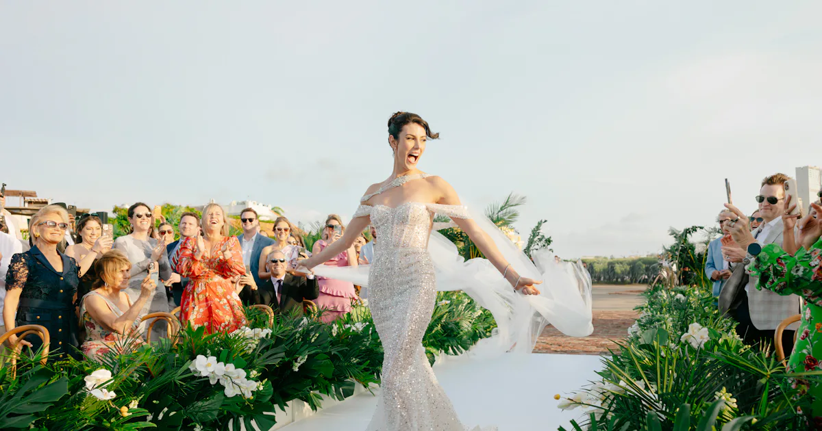 This Bride Went Viral For Her Unexpected Walk Down The Aisle