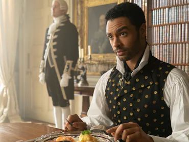 Regé-Jean Page as Simon on Bridgerton Season 1. Photo via Netflix