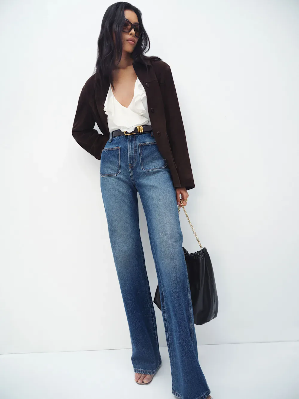 Alyssa Stretch High Rise Wide Leg Long Jeans