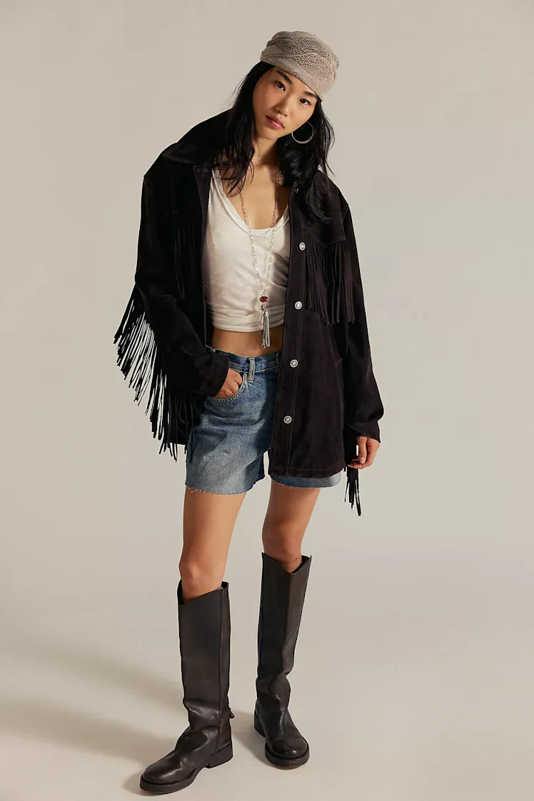 Fringe Out Vegan Suede Jacket