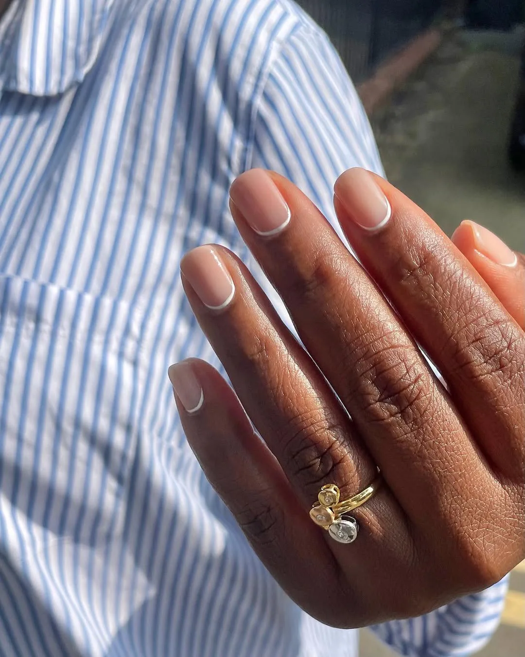 reverse french nails