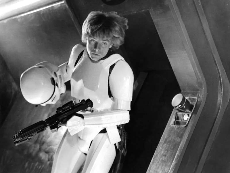 Mark Hamill in 'Star Wars' released in 1977.