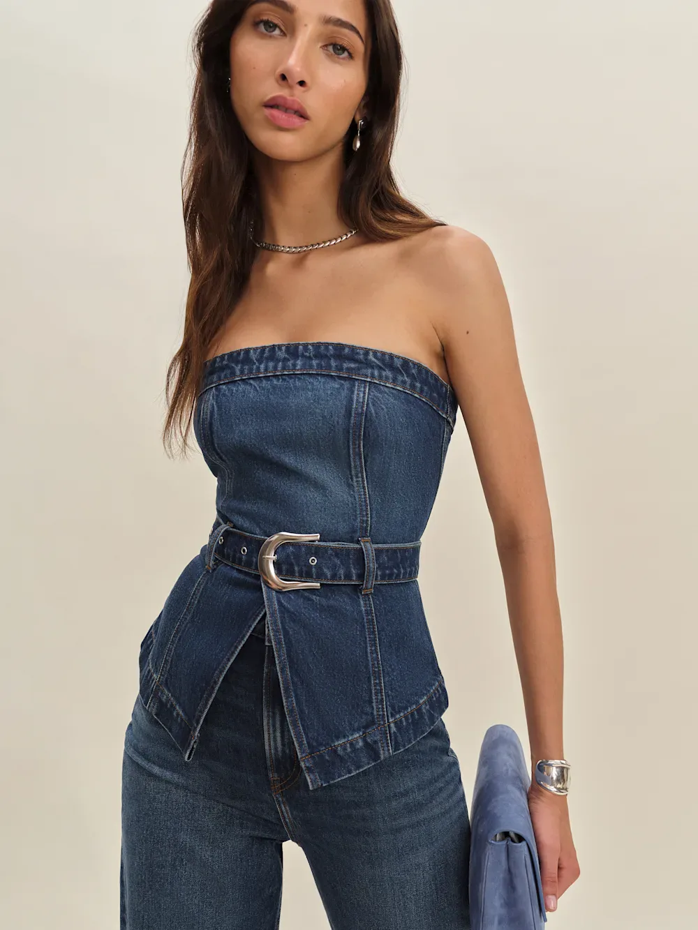 Collins Denim Top