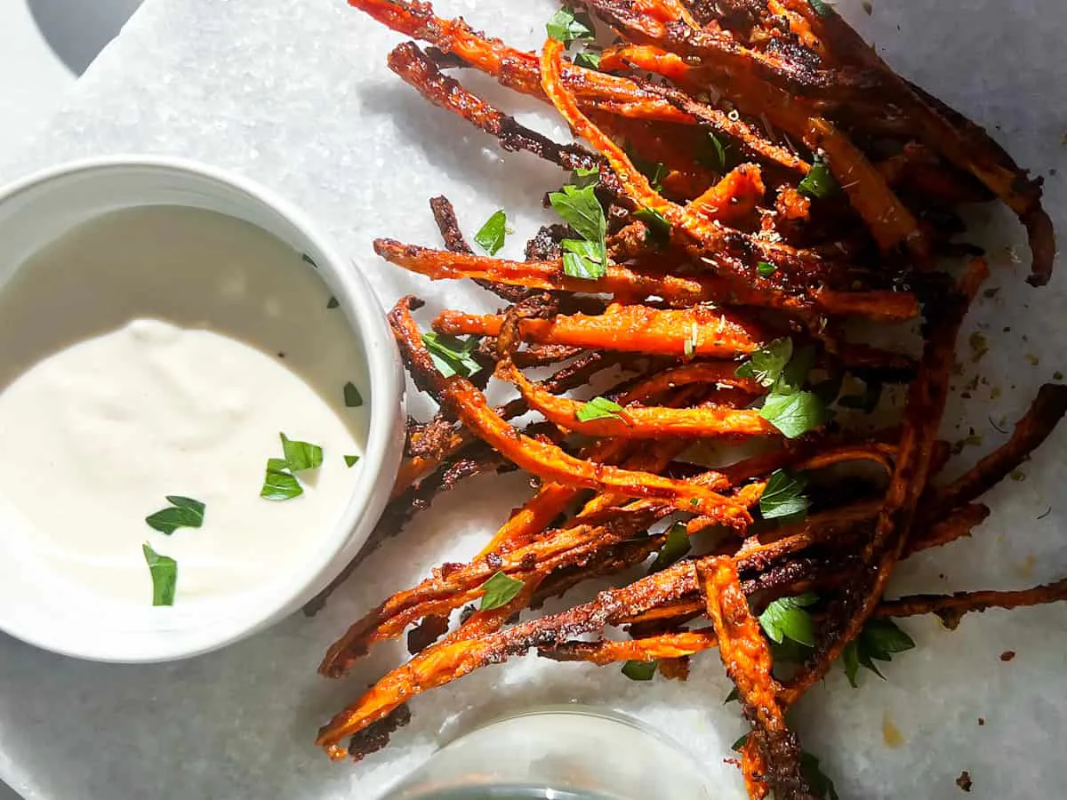 roasted carrots with whipped