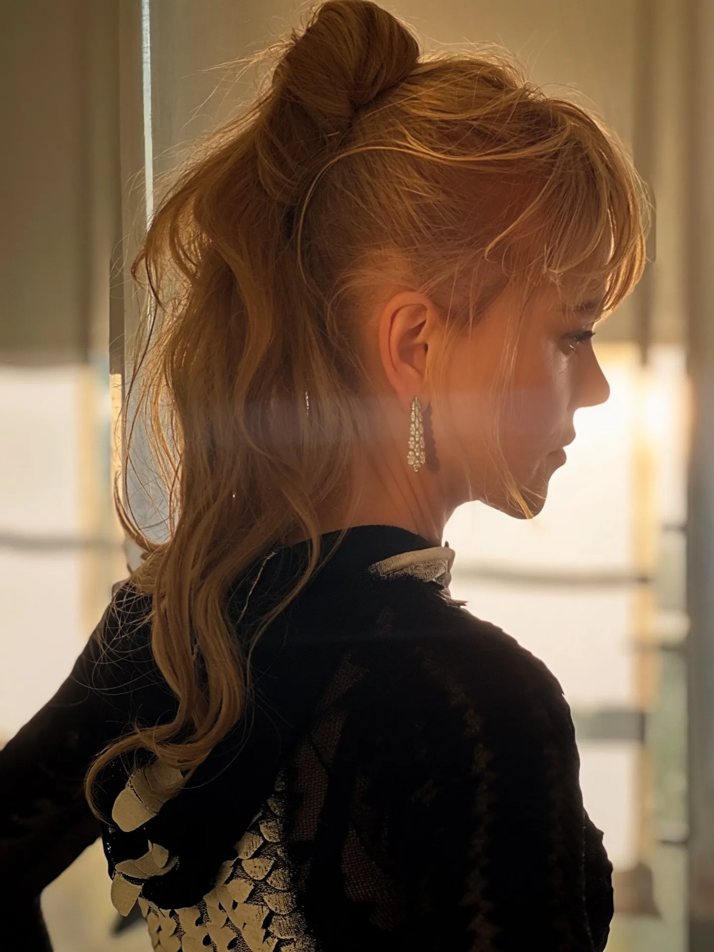 Nicole Kidman with a twisty french ponytail