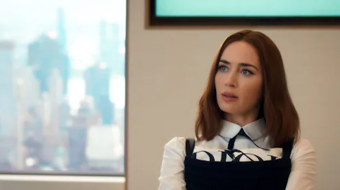 Emily Blunt as Emily in The Devil Wears Prada 2. Photo via 20th Century Studios