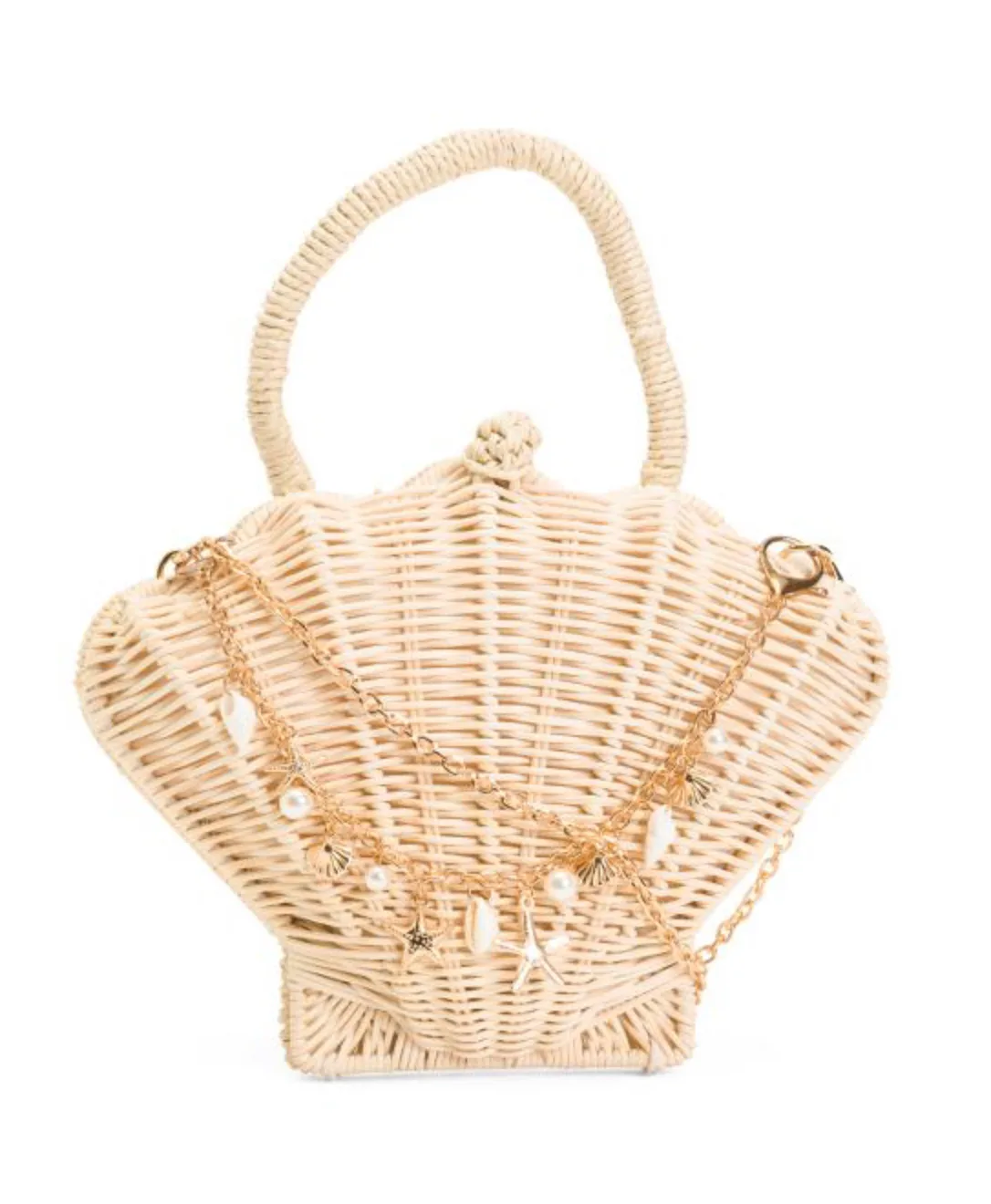 Faux Straw Sculpted Handbag