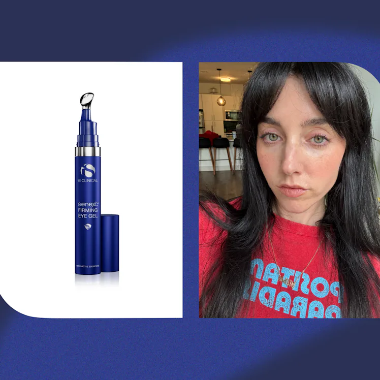 The iS Clinical GeneXC Firming Eye Gel improves my under-eye skin in minutes.