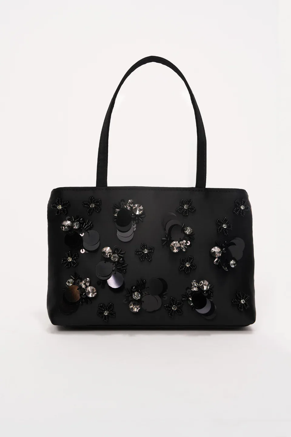 Embellished Satin Pouchette