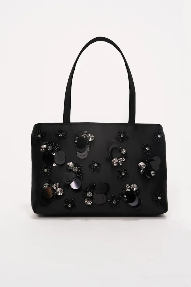 Embellished Satin Pouchette
