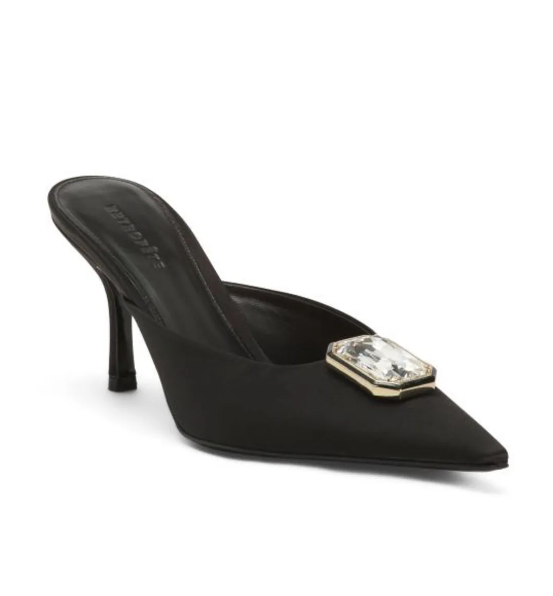 Francesca Kitten Heel Mules