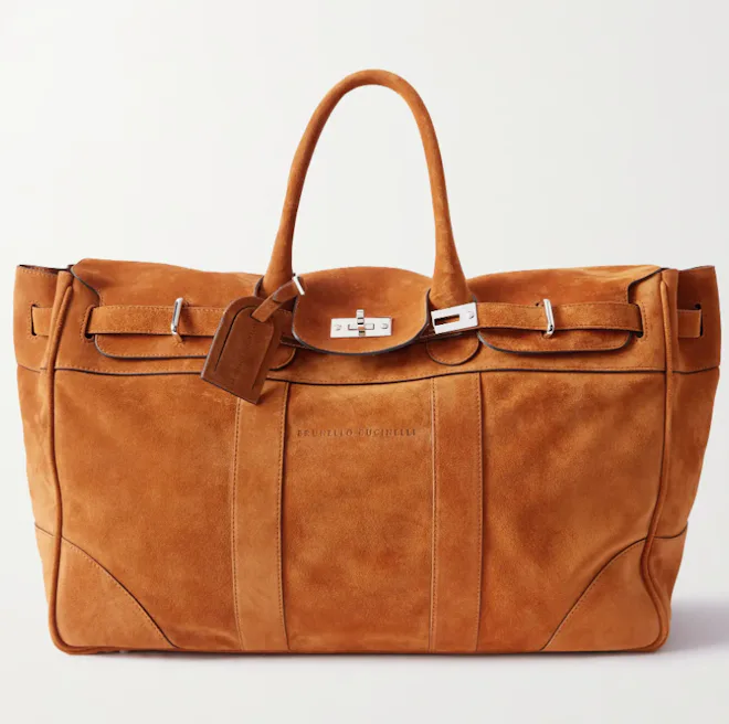 Brunello Cucinelli Suede Weekend Bag
