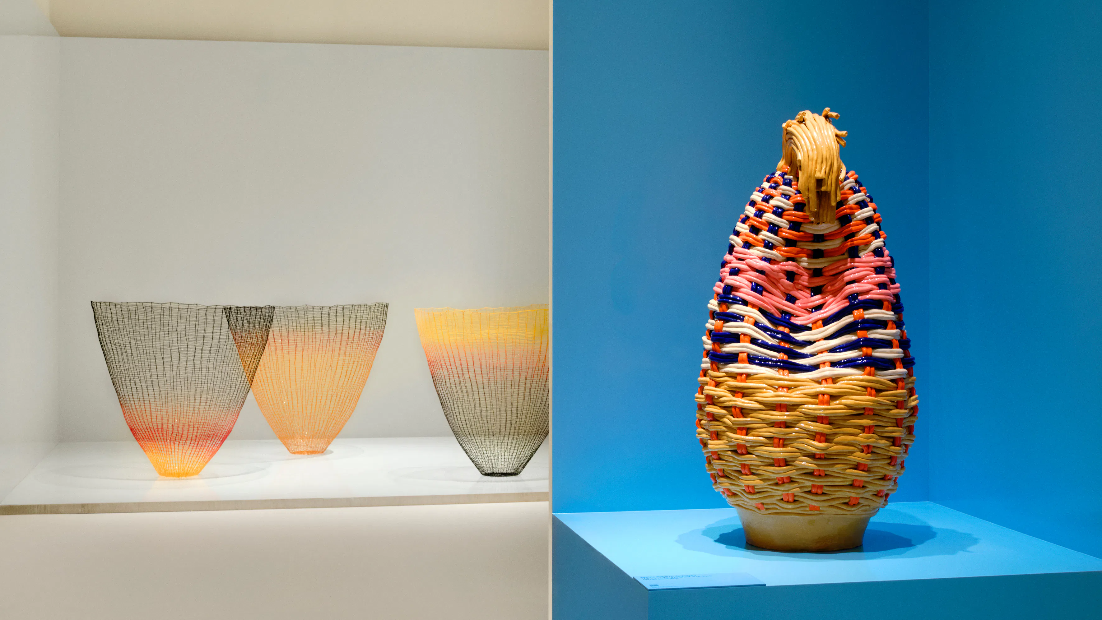 An installation shot of the 2026 Loewe Craft Prize exhibition on view at the National Gallery Singap...