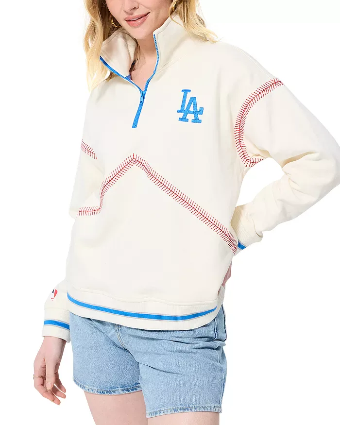 Baseball Stitch Quarter Zip Sweatshirt