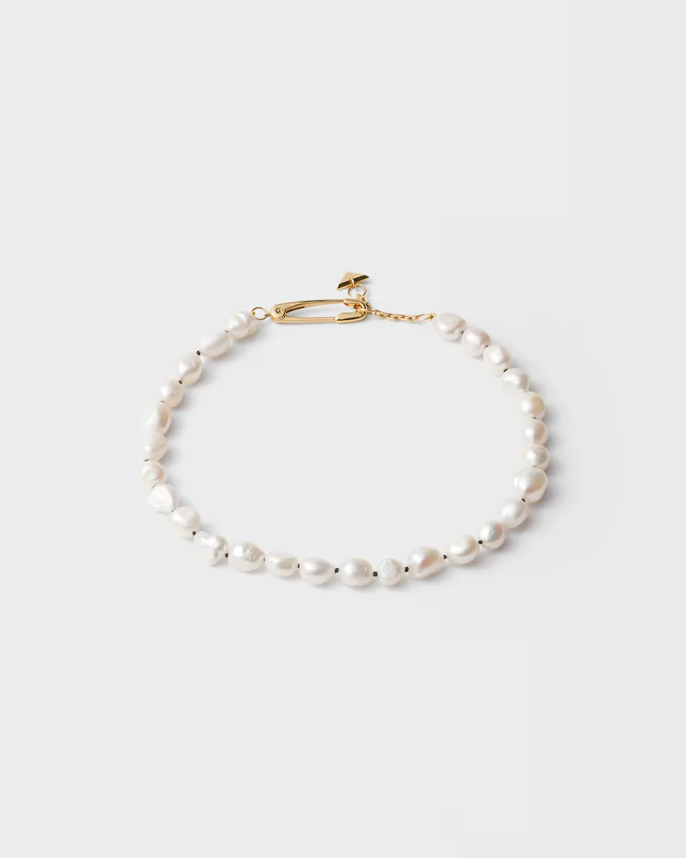 Metal And Pearl Necklace 