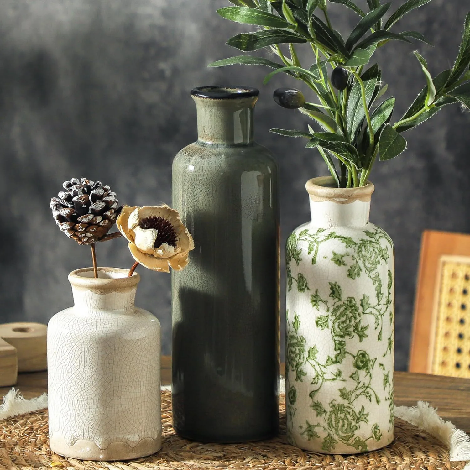 ooit Ceramic Flower Vases (Set of 3)