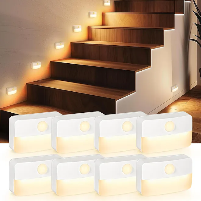 Guankai Motion Sensor Stair Lights (8-Pack)
