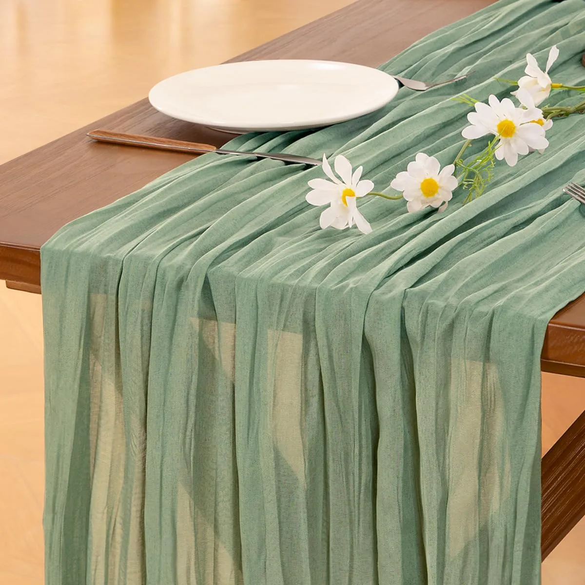 Socomi Cheesecloth Table Runner