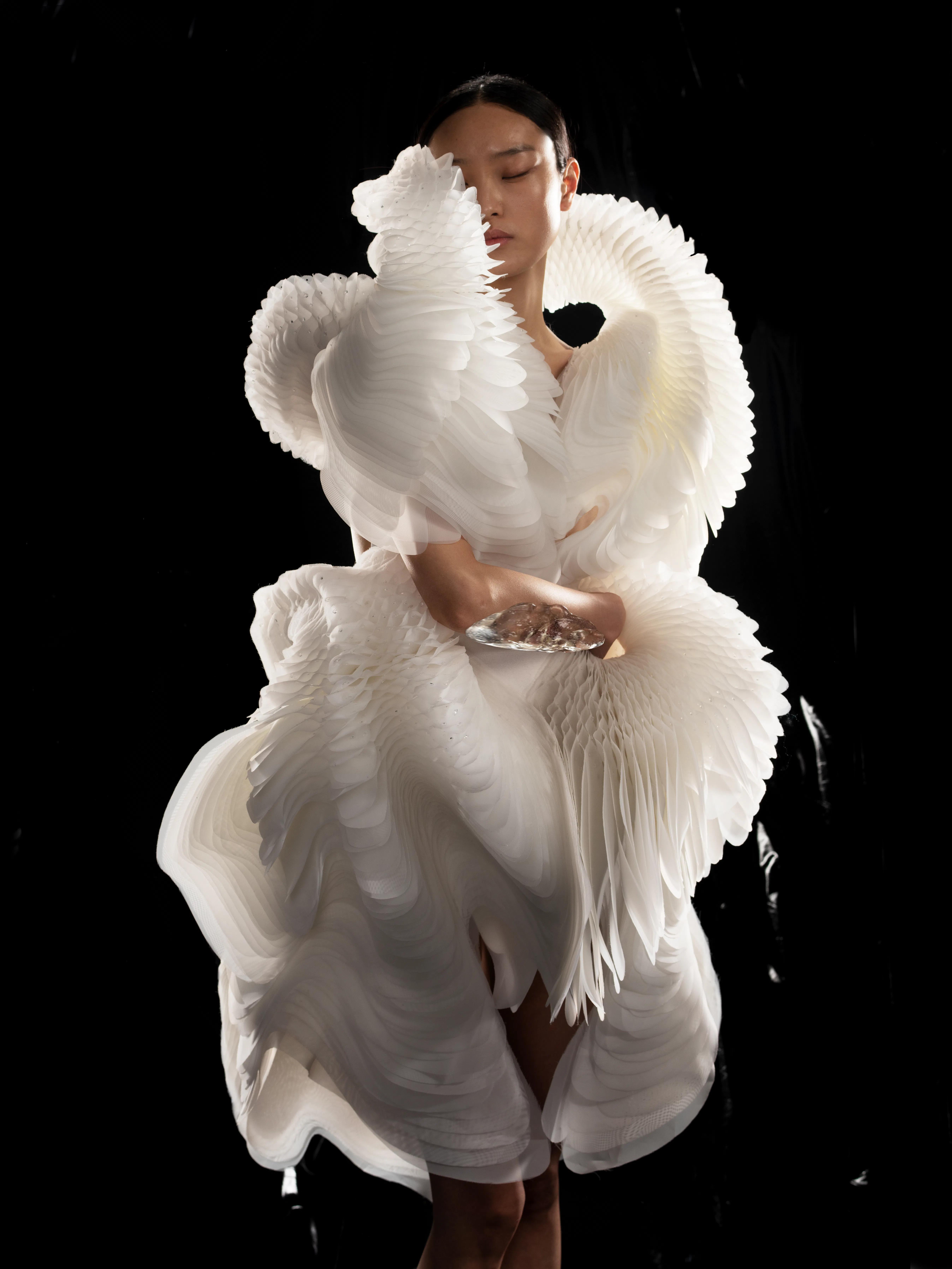 Iris Van Herpen's Morphogenesis dress, on view as part of ‘Sculpting the Senses’ at the Brooklyn Mus...
