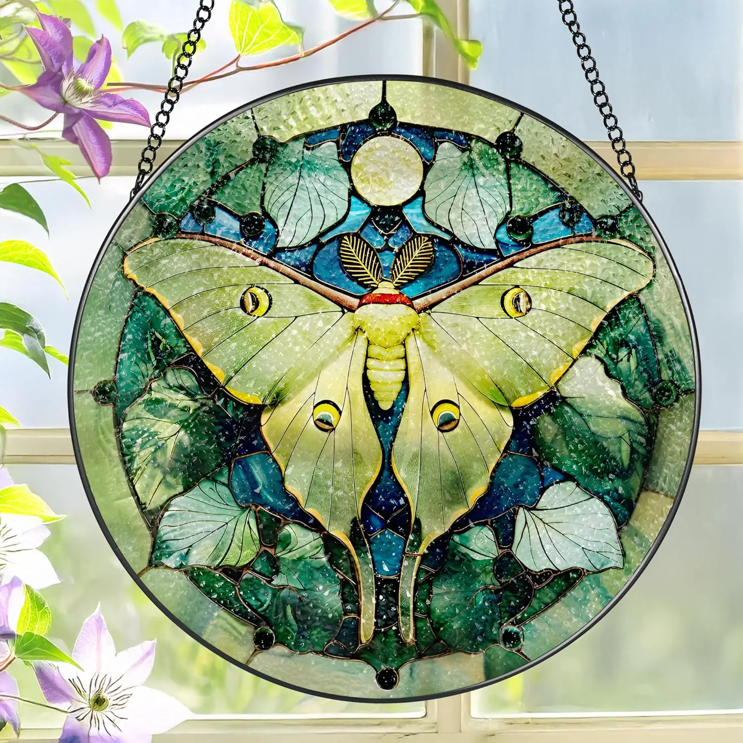 LAOWEIKI Stained Glass Sun Catcher