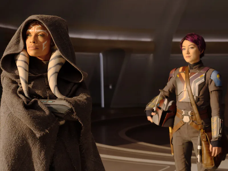 Rosario Dawson and Natasha Liu Bordizzo in Ahsoka