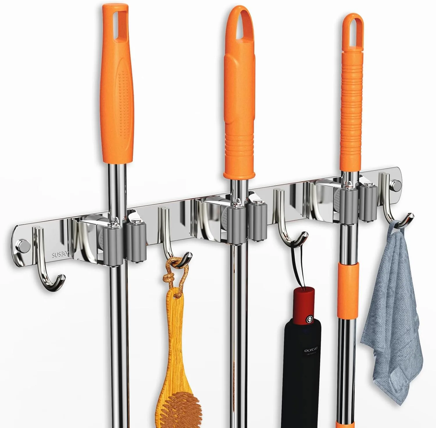 CUXIXA Wall-Mounted Mop and Broom Holder