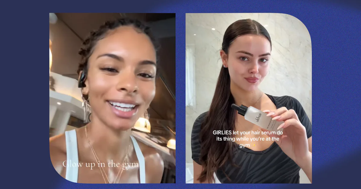 TikTok's "Beauty Stacking" Trend Has People Doing Full Makeup Routines Mid-Workout