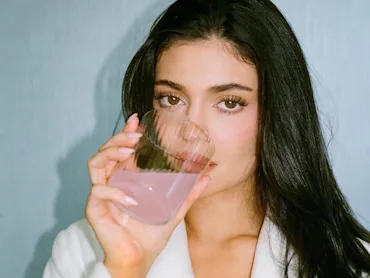 Kylie Jenner drinking k2o