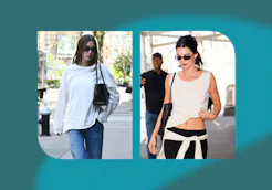 Hailey Bieber and Kendall Jenner wearing flip-flops.