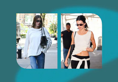 Hailey Bieber and Kendall Jenner wearing flip-flops.