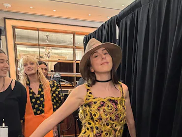 Alana Haim backstage at Louis Vuitton cruise 2027