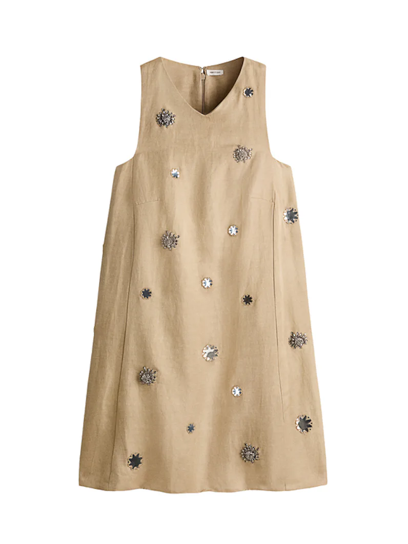 Embellished A-Line Dress