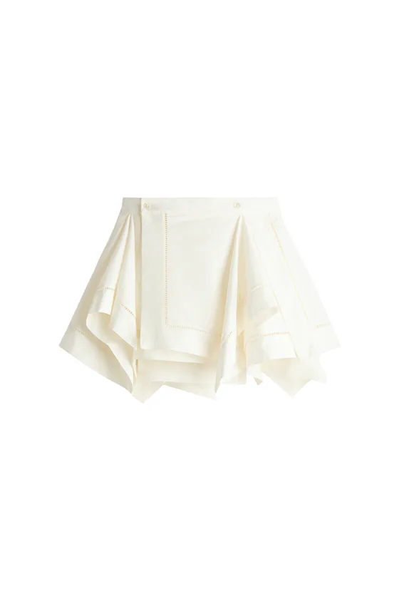 Draped Panel-Wrap Skirt