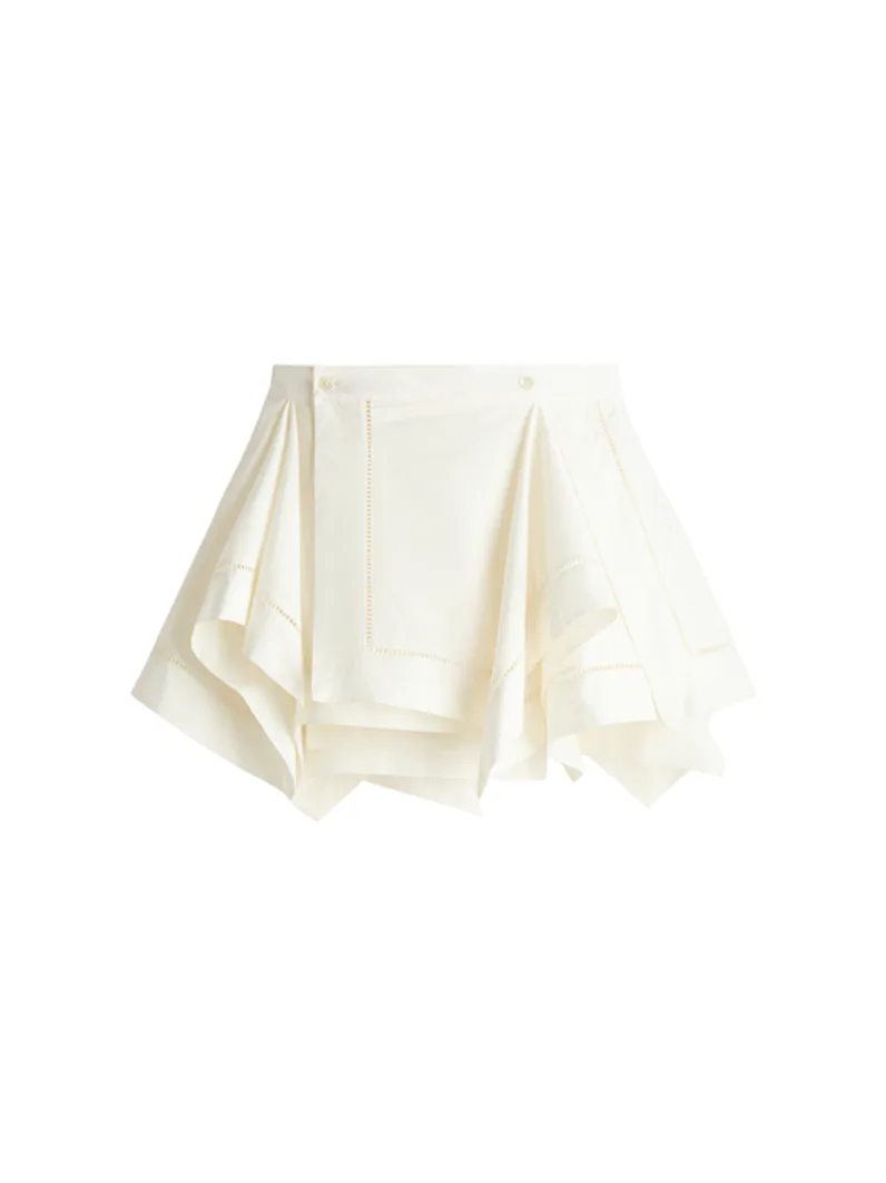 Draped Panel-Wrap Skirt