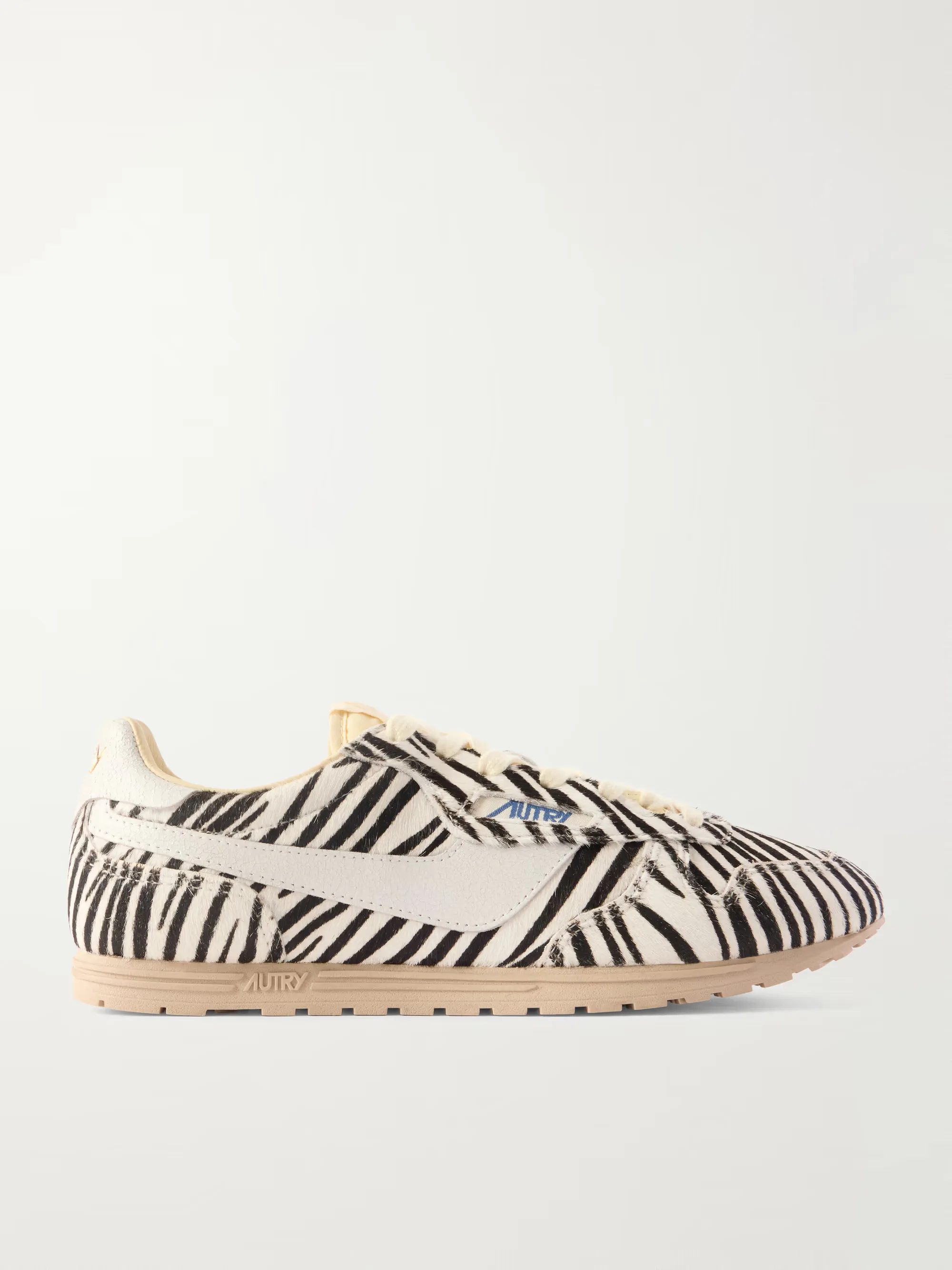 Windspin Zebra-Print Calf Hair Sneakers