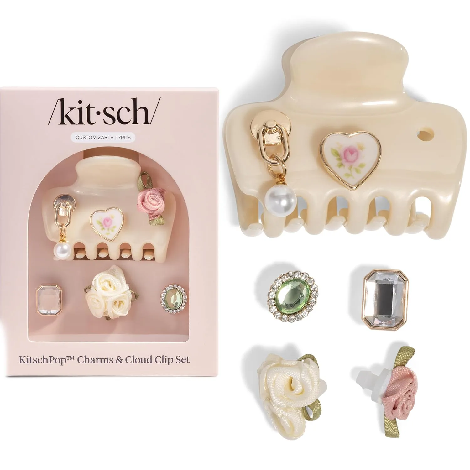 Kitsch Charm Hair Clips Set (7 Pieces)
