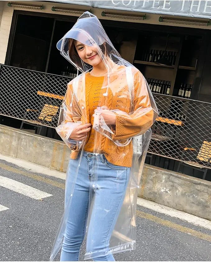 Freesmily Transparent Raincoat 
