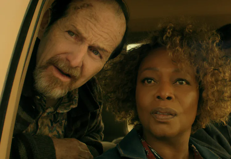The Boroughs. (L to R) Denis O’Hare as Wally, Alfre Woodard as Judy, Alfred Molina as Sam, Clarke Pe...