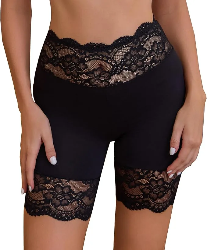  Hibluco Anti-Chafing Lace Slip Shorts 