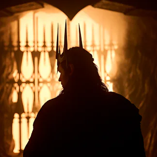 Charlie Vickers as Sauron in The Lord of the Rings: The Rings of Power