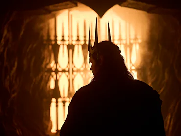 Charlie Vickers as Sauron in The Lord of the Rings: The Rings of Power