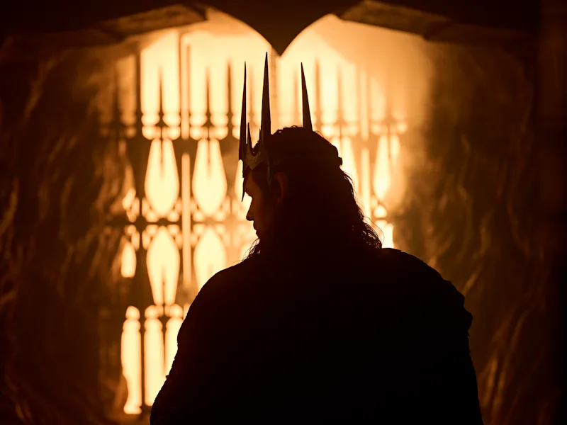 Charlie Vickers as Sauron in The Lord of the Rings: The Rings of Power
