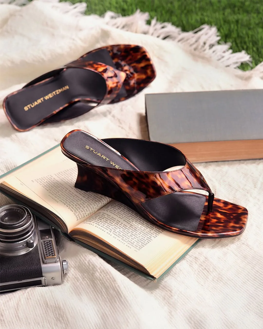 Stuart Weitzman's wedge thongs