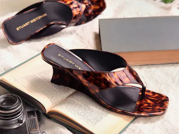 Stuart Weitzman's wedge thongs