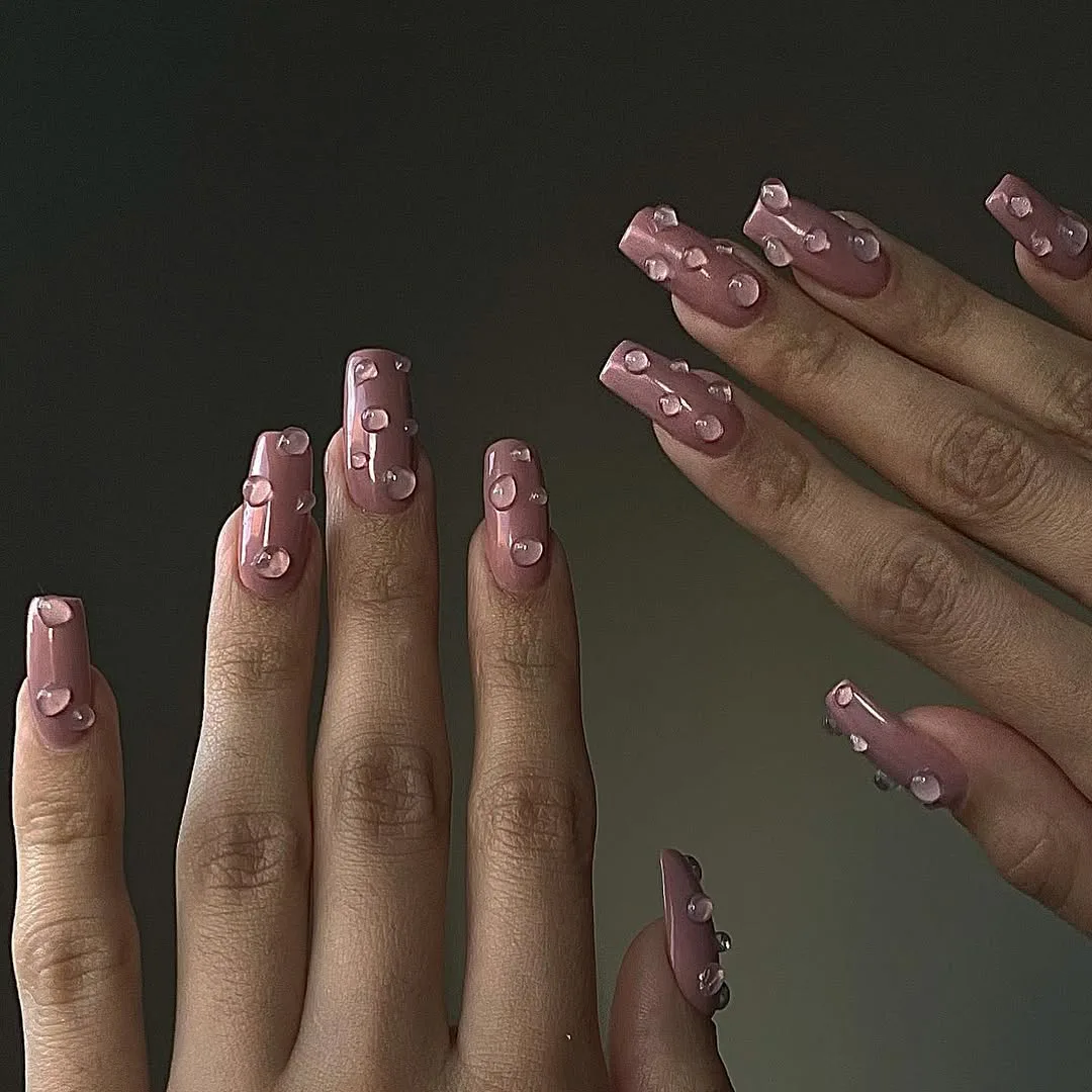 Wet nail trend.