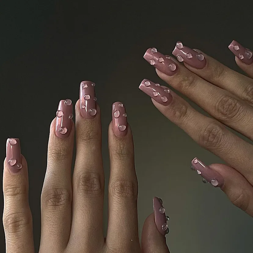 Wet nail trend.